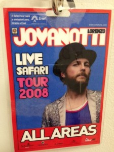 pass Lorenzo Jovannotti live Safari tour 2008